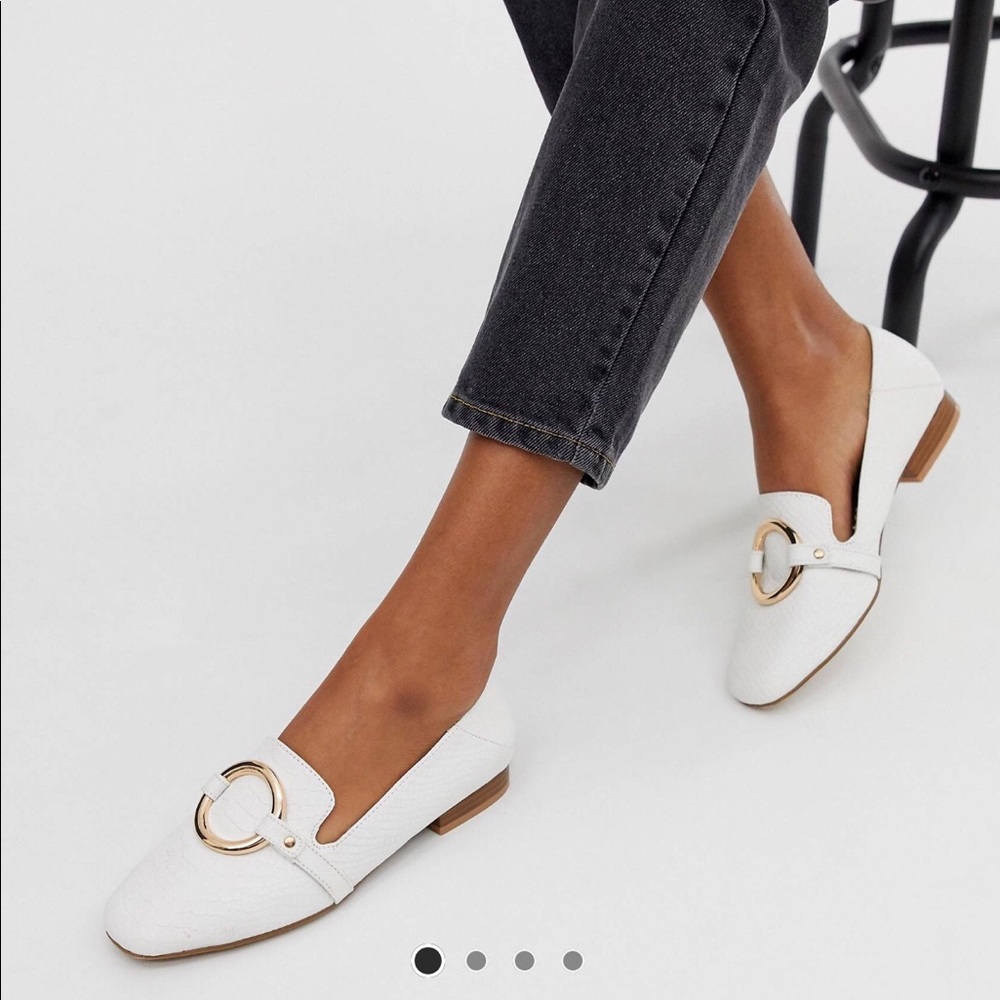 New Look White Loafers